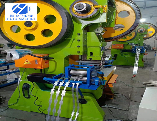 HGTO Iron Barbed Razor Blade Wire Making Machine Fireproof Abrasion Resistant