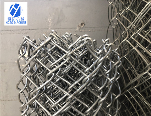 Galvanized Automatic Diamond Mesh Machine , Fireproof Multiscene Chain Fence Machine