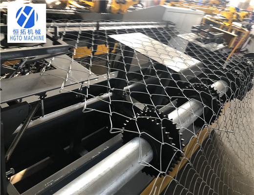 Galvanized Automatic Diamond Mesh Machine , Fireproof Multiscene Chain Fence Machine