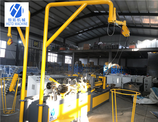 4m Width Chain Link Fence Weaving Machine , Motor ISO Diamond Fence Making Machine