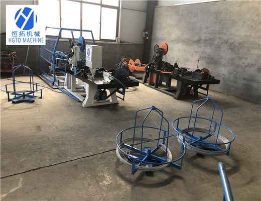 HGTO 3KW Barbed Wire Manufacturing Machine , PVC Coated Barbed Wire Fence Machine