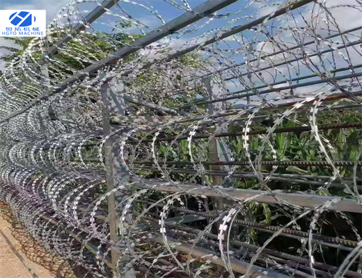 Concertina Barbed Razor Blade Wire Making Machine Galvanized Automatic